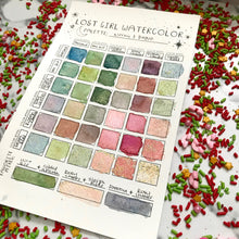 Load image into Gallery viewer, Merry and Bright Handmade Watercolor Palette