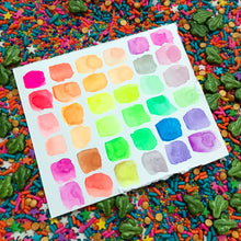 Load image into Gallery viewer, Neon Lights Handmade Watercolor Palette