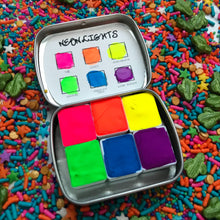 Load image into Gallery viewer, Neon Lights Handmade Watercolor Palette
