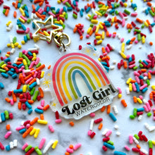 Load image into Gallery viewer, Lost Girl Watercolor Logo Keychain
